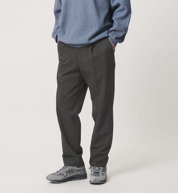 BEAUTY&YOUTH UNITED ARROWS「アルガン トロ 1プリーツ テーパード パンツ NO.7 タテヨコストレッチ」|チノ|