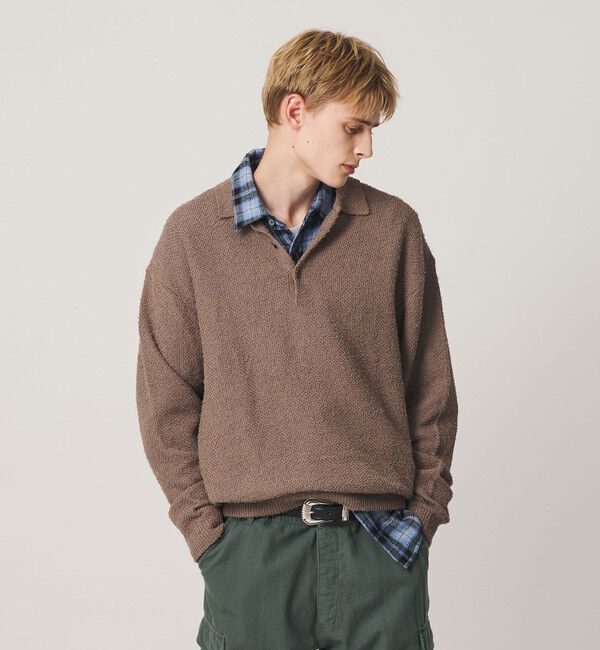 BEAUTY&YOUTH UNITED ARROWS「ニュアンス カール 3B ポロニット ウォッシャブル」|ニット・セーター|