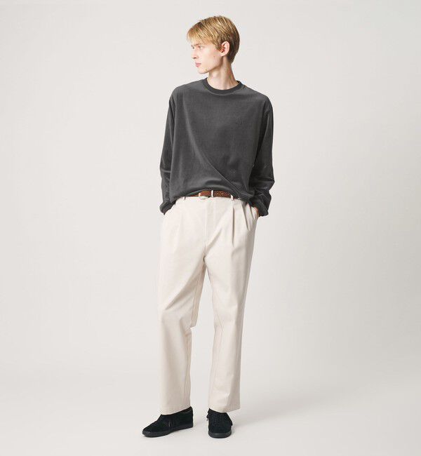 BEAUTY&YOUTH UNITED ARROWS「＜LACOSTE for BEAUTY&YOUTH＞ ベロア  ロングスリーブ Tシャツ」|Tシャツ・カットソー|