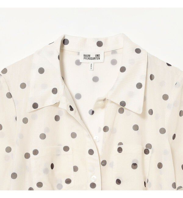 BEAMS SELECTION for WOMEN「BAUM UND PFERDGARTEN / JONIE メッシュ ドット シャツ」|Tシャツ・カットソー|