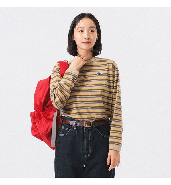 BEAMSBOY「【別注】LACOSTE / マルチ ボーダー Tシャツ」|Tシャツ・カットソー|