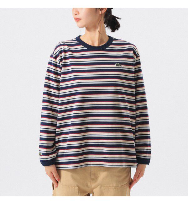 BEAMSBOY「【別注】LACOSTE / マルチ ボーダー Tシャツ」|Tシャツ・カットソー|