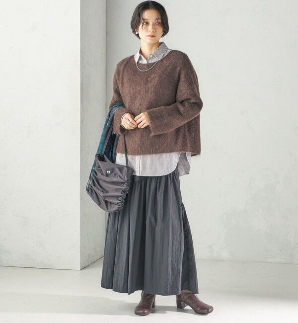 SHIPS for women「〈手洗い可能〉キッド モヘヤ 畦 プルオーバー」|ニット・セーター|