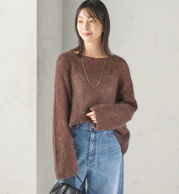 SHIPS for women「〈手洗い可能〉キッド モヘヤ 畦 プルオーバー」|ニット・セーター|