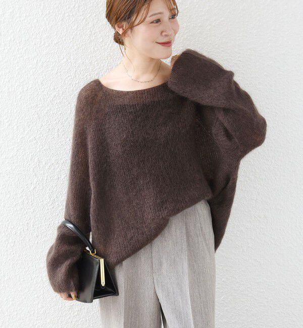 SHIPS for women「〈手洗い可能〉キッド モヘヤ 畦 プルオーバー」|ニット・セーター|