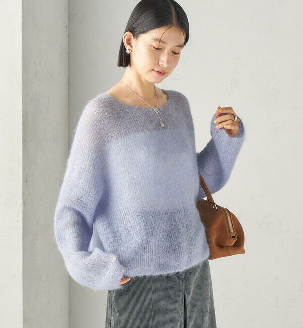 SHIPS for women「〈手洗い可能〉キッド モヘヤ 畦 プルオーバー」|ニット・セーター|