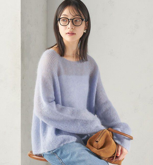 SHIPS for women「〈手洗い可能〉キッド モヘヤ 畦 プルオーバー」|ニット・セーター|