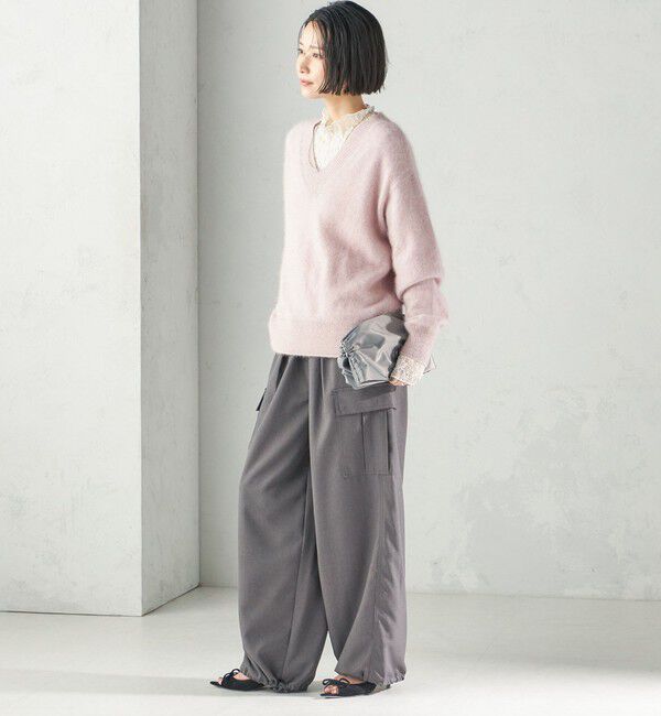 SHIPS for women「〈手洗い可能〉フラワー ストレッチ レース ハイネック トップス」|Tシャツ・カットソー|
