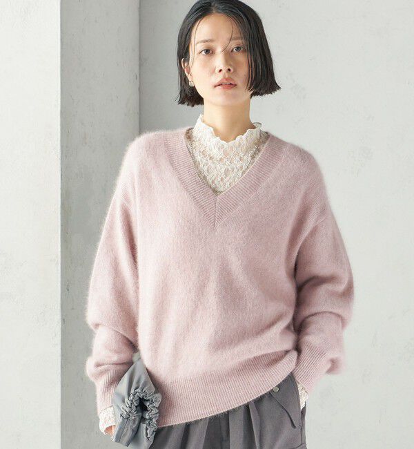SHIPS for women「〈手洗い可能〉フラワー ストレッチ レース ハイネック トップス」|Tシャツ・カットソー|