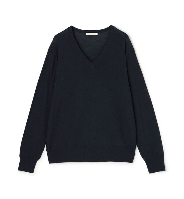 GALERIE VIE「プレーンウール Vネックプルオーバー」|ニット・セーター|69 ネイビー