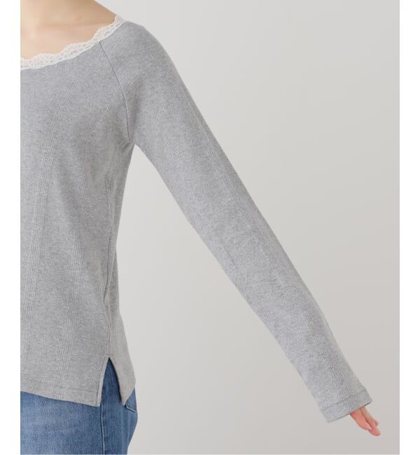 SLOBE IENA「《追加》miller/ミラー SLOBE別注 レースカットソー」|Tシャツ・カットソー|