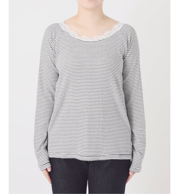 SLOBE IENA「《追加》miller/ミラー SLOBE別注 レースカットソー」|Tシャツ・カットソー|