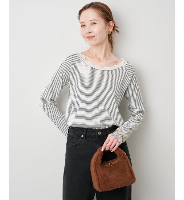 SLOBE IENA「《追加》miller/ミラー SLOBE別注 レースカットソー」|Tシャツ・カットソー|