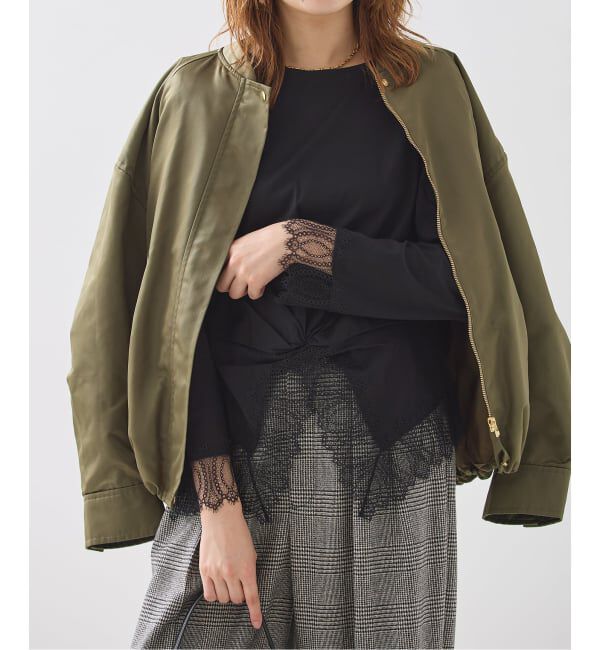 journal standard L'essage「《予約》レーストップスロンT」|Tシャツ・カットソー|ブラック