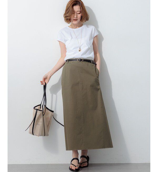 23区「【WEB&一部店舗限定カラーあり】ストレッチギャバ チノ スカート」|スカート|