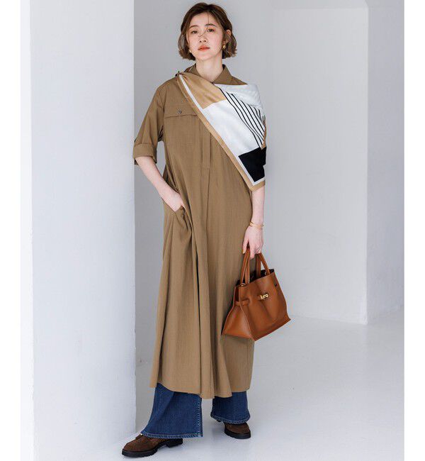 23区「【Oggi掲載】ジオメトリックプリント シルク スカーフ」|バンダナ・スカーフ|