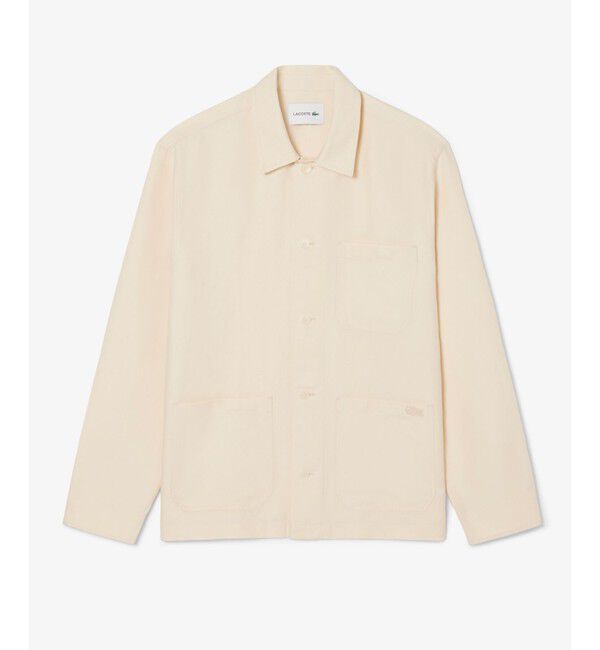 LACOSTE「リネン&times;レーヨンブレンドオーバーシャツ」|シャツ・ブラウス|オフホワイト