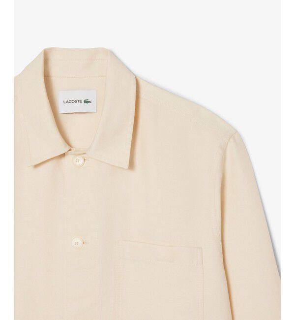 LACOSTE「リネン&times;レーヨンブレンドオーバーシャツ」|シャツ・ブラウス|