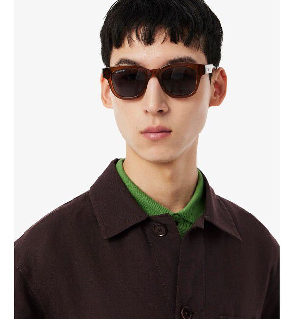 LACOSTE「リネン&times;レーヨンブレンドオーバーシャツ」|シャツ・ブラウス|