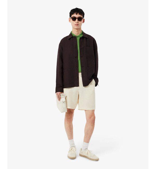 LACOSTE「リネン&times;レーヨンブレンドオーバーシャツ」|シャツ・ブラウス|