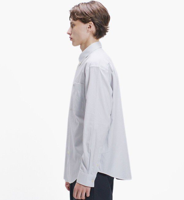 LACOSTE「イージーケア加工 ロンドンストライプ ストレッチボタンダウン長袖シャツ」|シャツ・ブラウス|