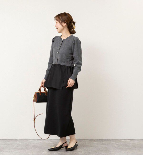 NOLLEY'S sophi「【BECシリーズ】《セットアップ対応》ウォッシャブルライトダンボールジョーゼット2WAYタイトスカート」|タイト|