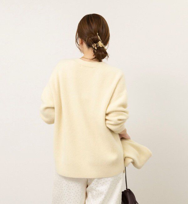NOLLEY'S sophi「【一部WEB限定カラー】ウール混へアリーVネックカーディガン」|カーディガン|