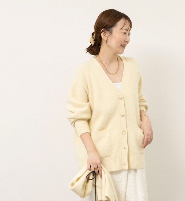 NOLLEY'S sophi「【一部WEB限定カラー】ウール混へアリーVネックカーディガン」|カーディガン|