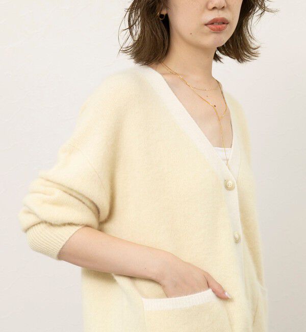 NOLLEY'S sophi「【一部WEB限定カラー】ウール混へアリーVネックカーディガン」|カーディガン|