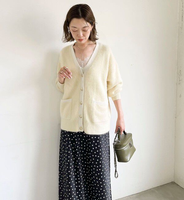 NOLLEY'S sophi「【一部WEB限定カラー】ウール混へアリーVネックカーディガン」|カーディガン|