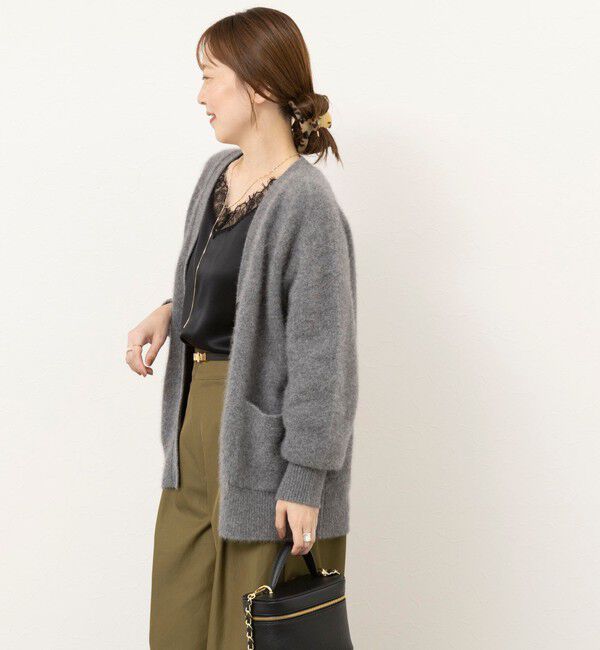 NOLLEY'S sophi「【一部WEB限定カラー】ウール混へアリーVネックカーディガン」|カーディガン|
