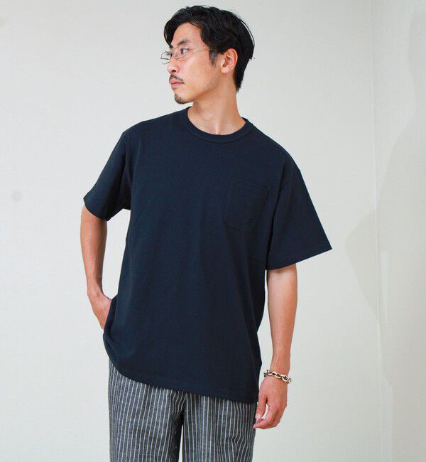 GLOSTER「【GEVACO/ゲバコ】ベーシックオープンエンド天竺ポケット刺繍Tシャツ」|Tシャツ・カットソー|