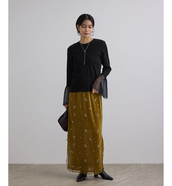 SALON adam et rope'「カフフレアミスティチュールロンT」|Tシャツ・カットソー|