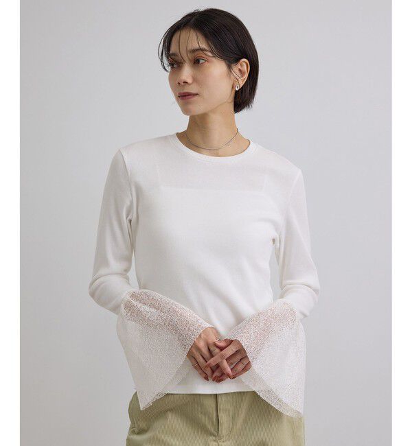 SALON adam et rope'「カフフレアミスティチュールロンT」|Tシャツ・カットソー|