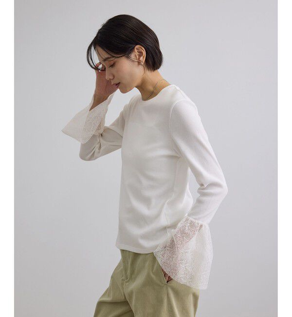 SALON adam et rope'「カフフレアミスティチュールロンT」|Tシャツ・カットソー|