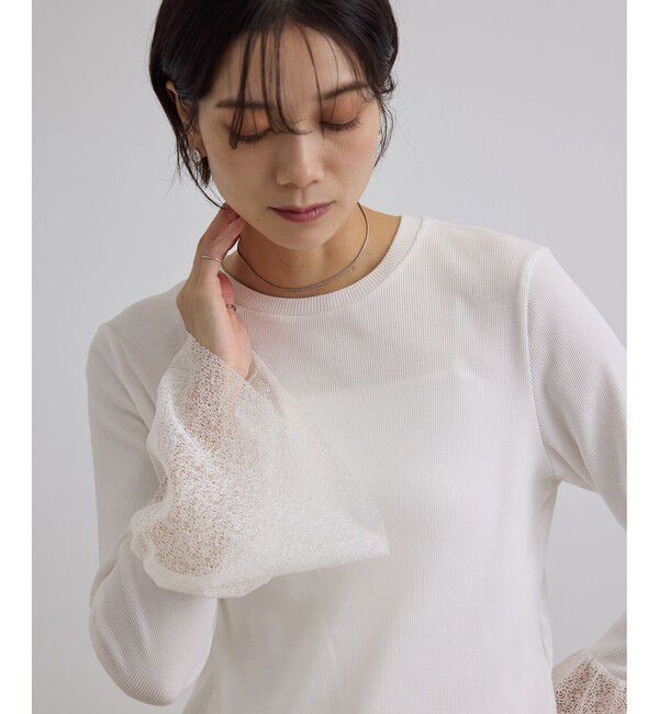 SALON adam et rope'「カフフレアミスティチュールロンT」|Tシャツ・カットソー|