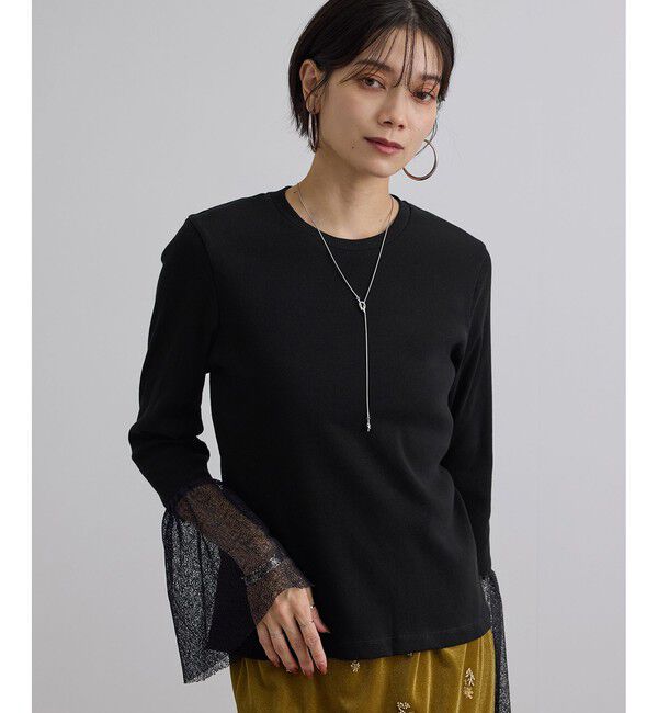 SALON adam et rope'「カフフレアミスティチュールロンT」|Tシャツ・カットソー|
