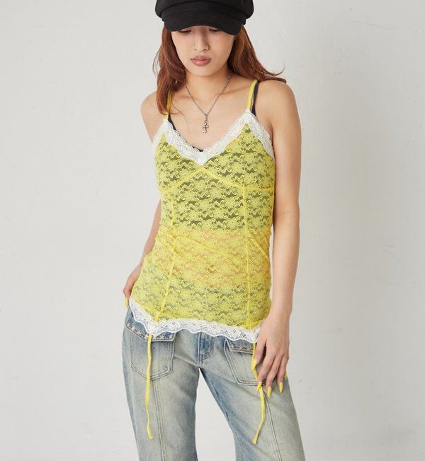  「【26AW LOOK掲載品番】レースガーターキャミ」|キャミソール|