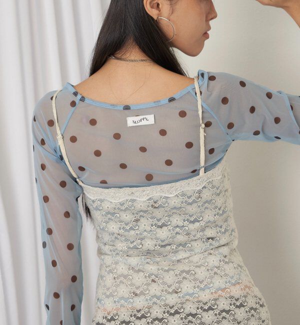  「【SLOPPY】パワーメッシュシアートップス（無地/ドット）」|Tシャツ・カットソー|