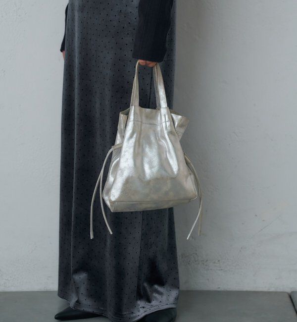 「【再入荷】レザー巾着ショルダーバッグ」|トートバッグ|