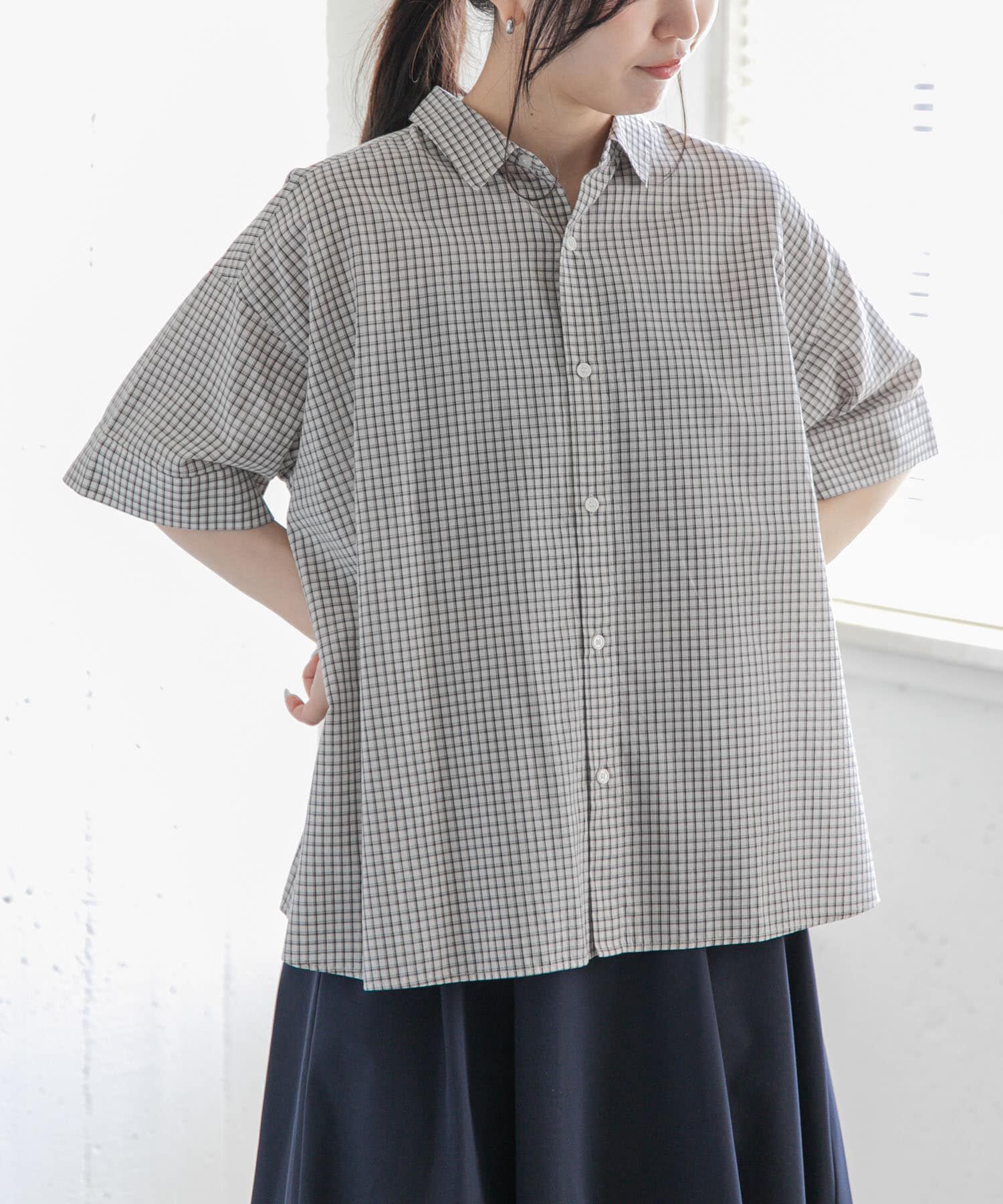 URBAN RESEARCH DOORS「FORK&SPOON　ワイド5分袖シャツ」|シャツ・ブラウス|