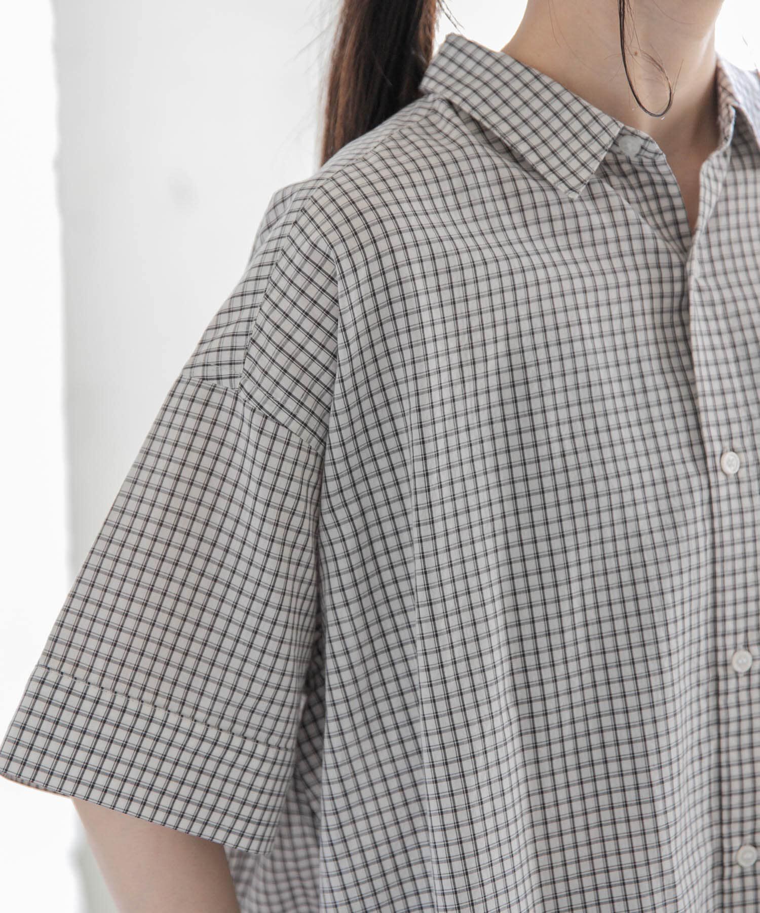 URBAN RESEARCH DOORS「FORK&SPOON　ワイド5分袖シャツ」|シャツ・ブラウス|
