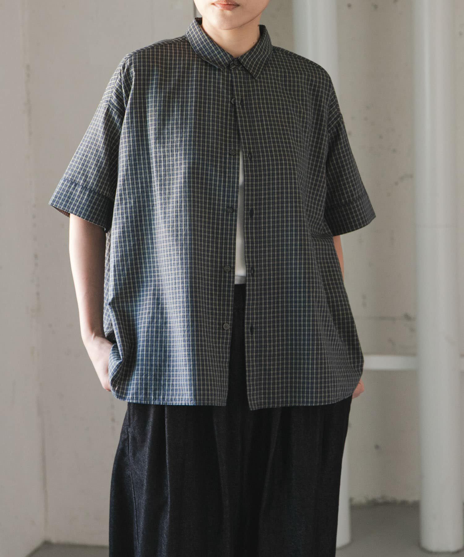 URBAN RESEARCH DOORS「FORK&SPOON　ワイド5分袖シャツ」|シャツ・ブラウス|
