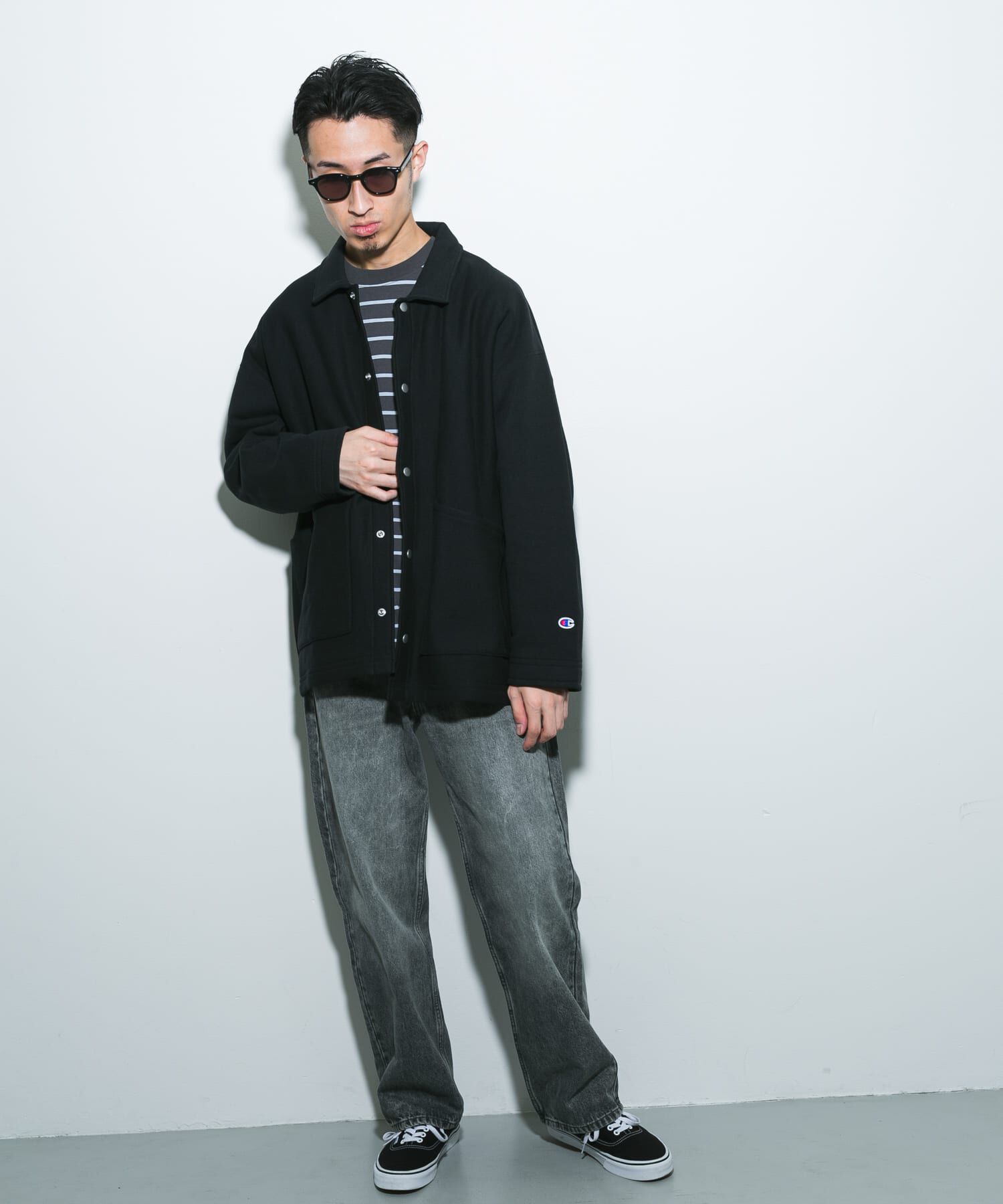 URBAN RESEARCH DOORS「『別注』Champion&times;DOORS　SWEAT COVERALL JACKET」|ノーカラーコート|