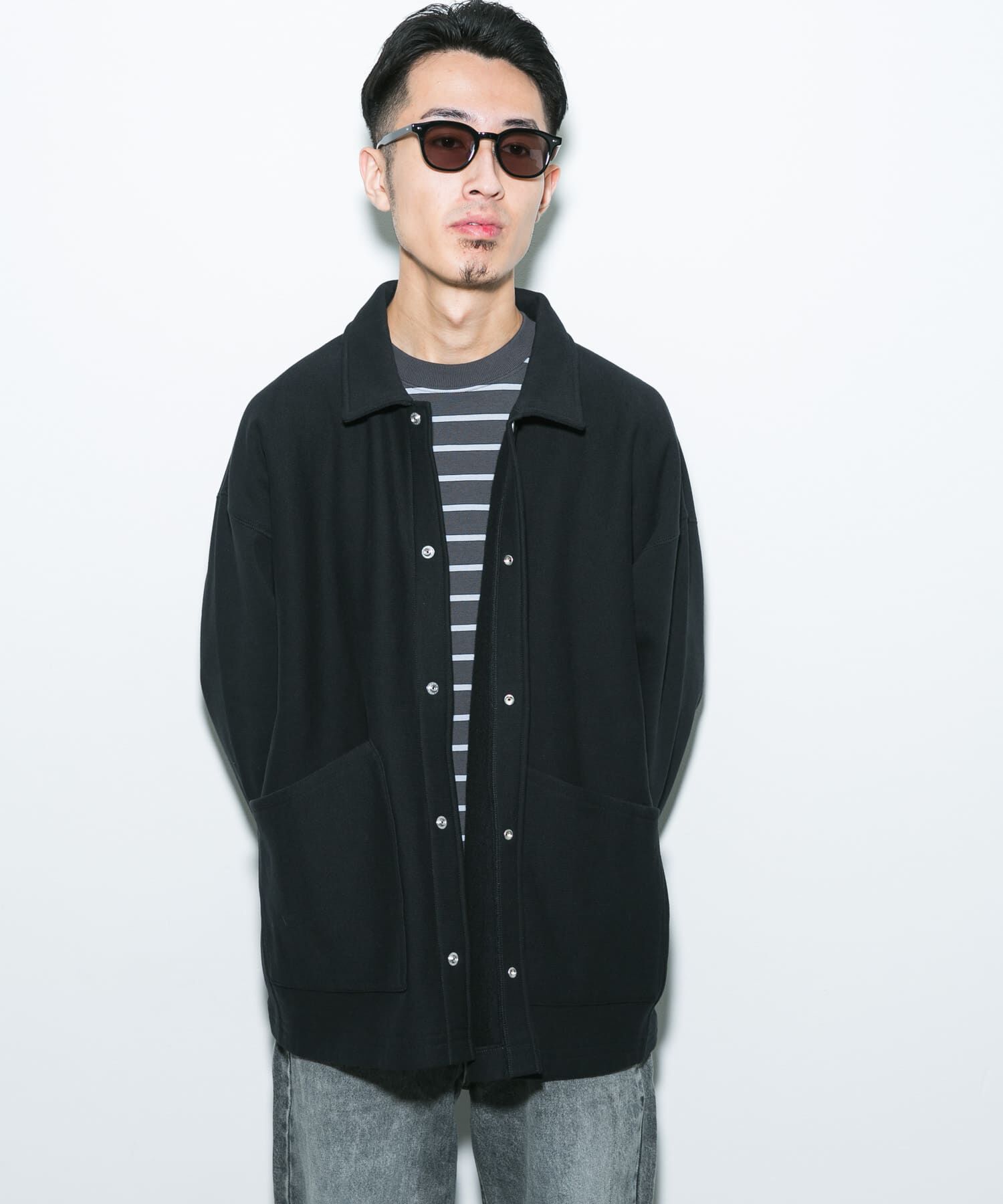 URBAN RESEARCH DOORS「『別注』Champion&times;DOORS　SWEAT COVERALL JACKET」|ノーカラーコート|