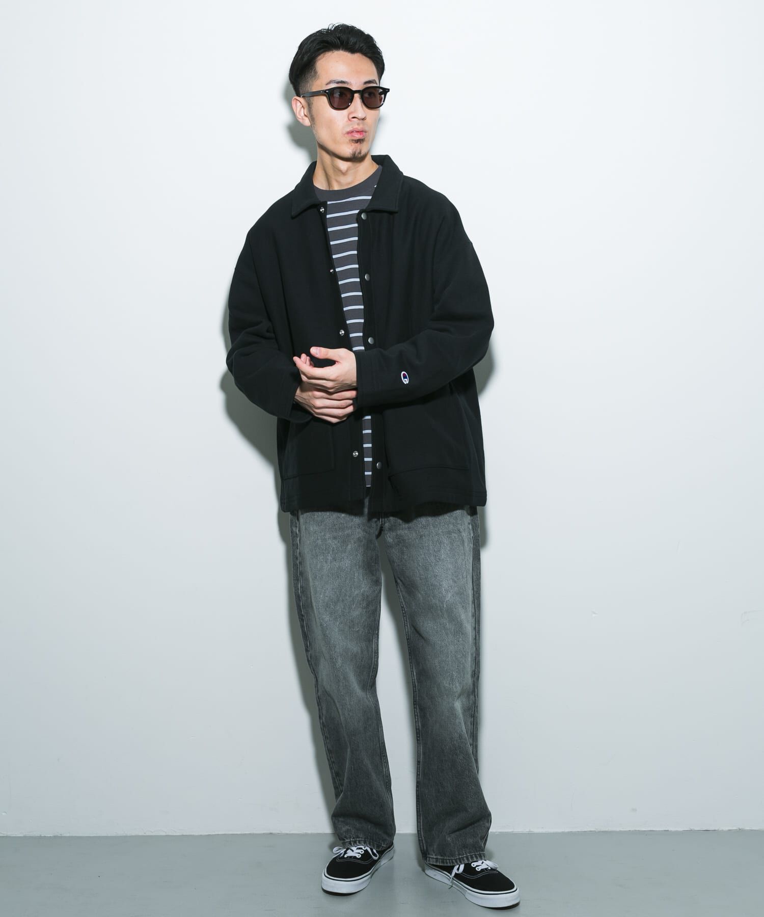 URBAN RESEARCH DOORS「『別注』Champion&times;DOORS　SWEAT COVERALL JACKET」|ノーカラーコート|