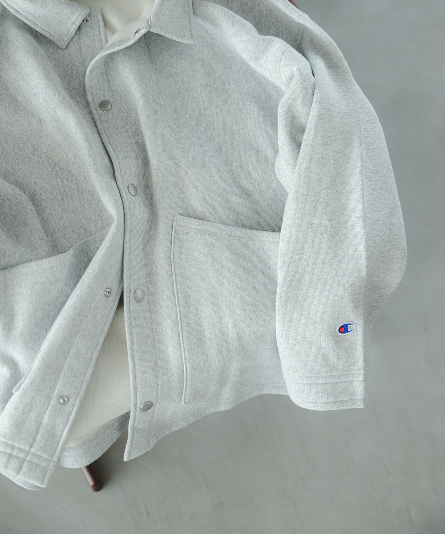 URBAN RESEARCH DOORS「『別注』Champion&times;DOORS　SWEAT COVERALL JACKET」|ノーカラーコート|