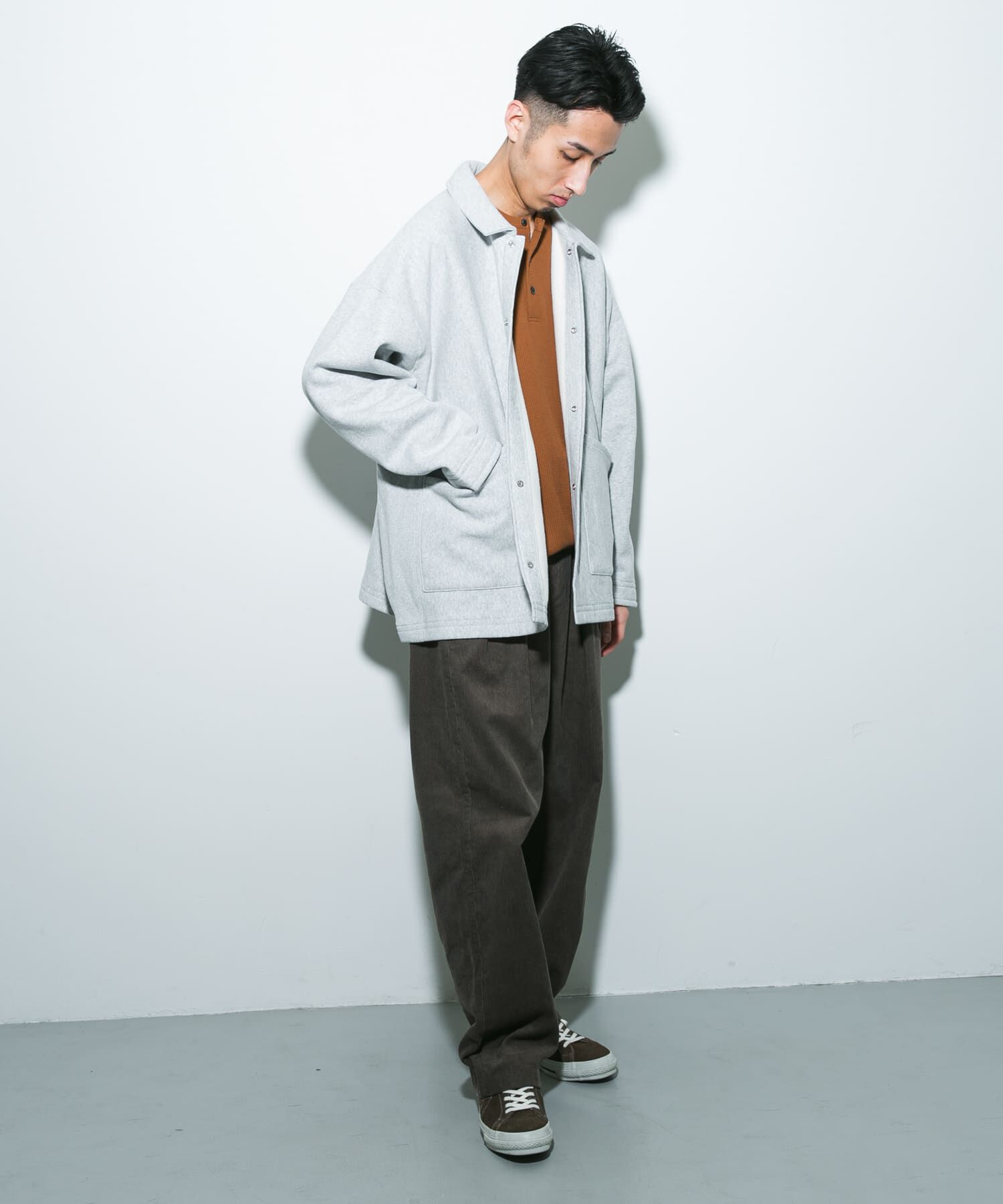 URBAN RESEARCH DOORS「『別注』Champion&times;DOORS　SWEAT COVERALL JACKET」|ノーカラーコート|