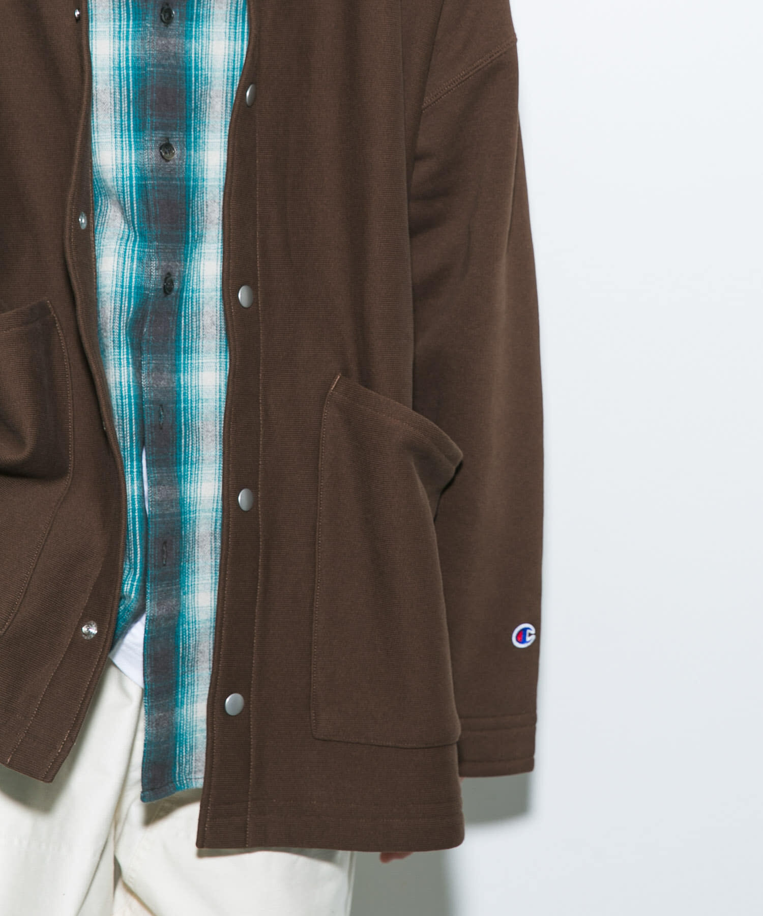 URBAN RESEARCH DOORS「『別注』Champion&times;DOORS　SWEAT COVERALL JACKET」|ノーカラーコート|