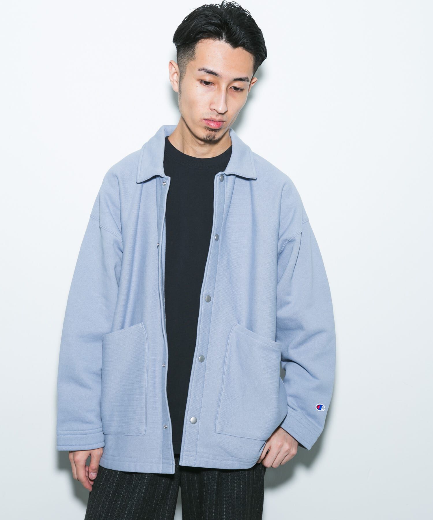 URBAN RESEARCH DOORS「『別注』Champion&times;DOORS　SWEAT COVERALL JACKET」|ノーカラーコート|